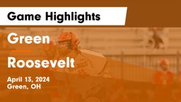 Green  vs Roosevelt  Game Highlights - April 13, 2024