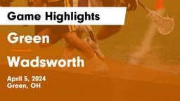 Green  vs Wadsworth  Game Highlights - April 5, 2024