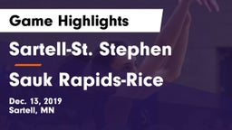 Sartell-St. Stephen  vs Sauk Rapids-Rice  Game Highlights - Dec. 13, 2019
