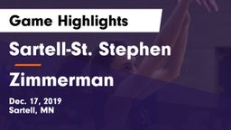 Sartell-St. Stephen  vs Zimmerman  Game Highlights - Dec. 17, 2019