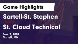 Sartell-St. Stephen  vs St. Cloud Technical  Game Highlights - Jan. 2, 2020