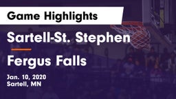 Sartell-St. Stephen  vs Fergus Falls  Game Highlights - Jan. 10, 2020