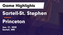 Sartell-St. Stephen  vs Princeton  Game Highlights - Jan. 21, 2020