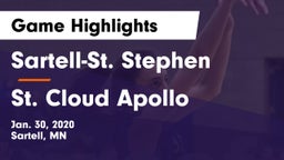 Sartell-St. Stephen  vs St. Cloud Apollo  Game Highlights - Jan. 30, 2020