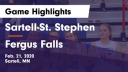 Sartell-St. Stephen  vs Fergus Falls  Game Highlights - Feb. 21, 2020