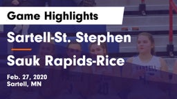 Sartell-St. Stephen  vs Sauk Rapids-Rice  Game Highlights - Feb. 27, 2020