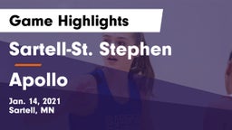 Sartell-St. Stephen  vs Apollo  Game Highlights - Jan. 14, 2021