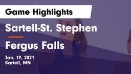 Sartell-St. Stephen  vs Fergus Falls  Game Highlights - Jan. 19, 2021