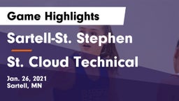 Sartell-St. Stephen  vs St. Cloud Technical  Game Highlights - Jan. 26, 2021
