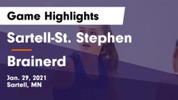 Sartell-St. Stephen  vs Brainerd  Game Highlights - Jan. 29, 2021