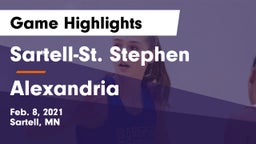 Sartell-St. Stephen  vs Alexandria  Game Highlights - Feb. 8, 2021