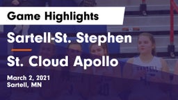 Sartell-St. Stephen  vs St. Cloud Apollo  Game Highlights - March 2, 2021