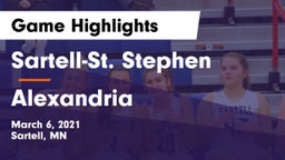 Sartell-St. Stephen  vs Alexandria  Game Highlights - March 6, 2021