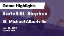 Sartell-St. Stephen  vs St. Michael-Albertville  Game Highlights - Jan. 18, 2022