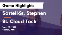 Sartell-St. Stephen  vs St. Cloud Tech Game Highlights - Jan. 20, 2022