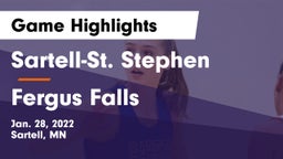 Sartell-St. Stephen  vs Fergus Falls  Game Highlights - Jan. 28, 2022