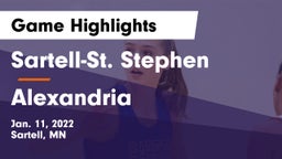 Sartell-St. Stephen  vs Alexandria  Game Highlights - Jan. 11, 2022