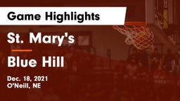 St. Mary's  vs Blue Hill  Game Highlights - Dec. 18, 2021