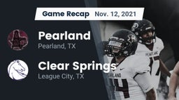 Recap: Pearland  vs. Clear Springs  2021