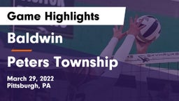 Baldwin  vs Peters Township  Game Highlights - March 29, 2022