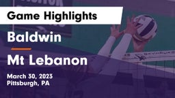 Baldwin  vs Mt Lebanon Game Highlights - March 30, 2023