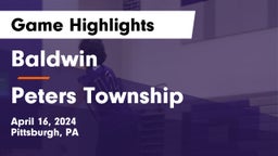 Baldwin  vs Peters Township  Game Highlights - April 16, 2024