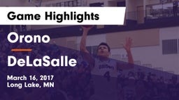 Orono  vs DeLaSalle  Game Highlights - March 16, 2017