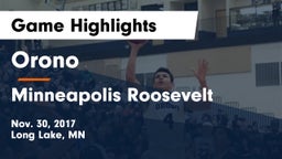 Orono  vs Minneapolis Roosevelt Game Highlights - Nov. 30, 2017