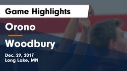 Orono  vs Woodbury  Game Highlights - Dec. 29, 2017