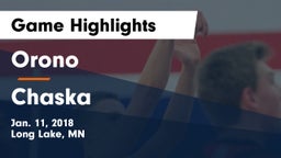 Orono  vs Chaska  Game Highlights - Jan. 11, 2018