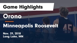 Orono  vs Minneapolis Roosevelt Game Highlights - Nov. 29, 2018
