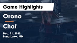 Orono  vs Chof Game Highlights - Dec. 21, 2019