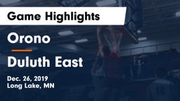 Orono  vs Duluth East  Game Highlights - Dec. 26, 2019