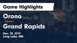 Orono  vs Grand Rapids  Game Highlights - Dec. 28, 2019
