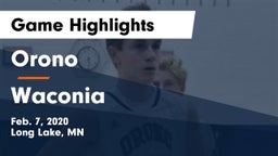 Orono  vs Waconia  Game Highlights - Feb. 7, 2020