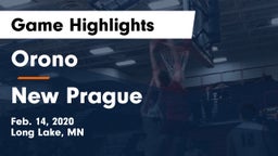 Orono  vs New Prague  Game Highlights - Feb. 14, 2020