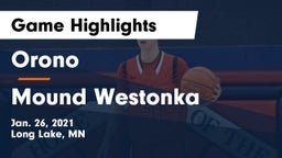 Orono  vs Mound Westonka  Game Highlights - Jan. 26, 2021