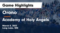 Orono  vs Academy of Holy Angels  Game Highlights - March 8, 2023