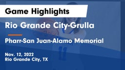 Rio Grande City-Grulla  vs Pharr-San Juan-Alamo Memorial  Game Highlights - Nov. 12, 2022