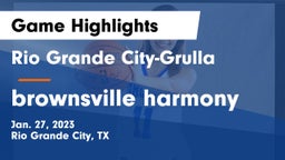 Rio Grande City-Grulla  vs brownsville harmony Game Highlights - Jan. 27, 2023