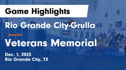 Rio Grande City-Grulla  vs Veterans Memorial  Game Highlights - Dec. 1, 2023