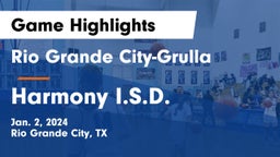 Rio Grande City-Grulla  vs Harmony I.S.D. Game Highlights - Jan. 2, 2024