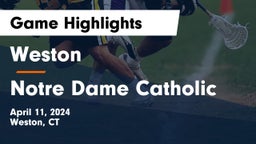 Weston  vs Notre Dame Catholic  Game Highlights - April 11, 2024