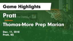 Pratt  vs Thomas-More Prep Marian Game Highlights - Dec. 11, 2018