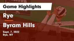 Rye  vs Byram Hills  Game Highlights - Sept. 7, 2022