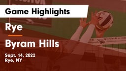 Rye  vs Byram Hills  Game Highlights - Sept. 14, 2022