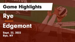 Rye  vs Edgemont  Game Highlights - Sept. 22, 2022