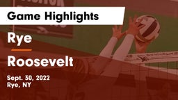 Rye  vs Roosevelt  Game Highlights - Sept. 30, 2022