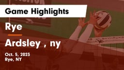 Rye  vs Ardsley , ny Game Highlights - Oct. 5, 2023