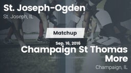 Matchup: St. Joseph-Ogden vs. Champaign St Thomas More  2016